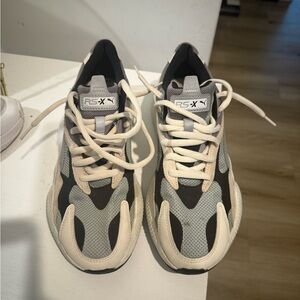 Puma RS-X Sneakers in Black, Gray, and Cream